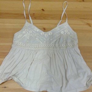 cream tank top crop top
